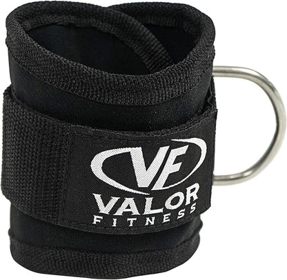 Valor Fitness Cable Machine Attachments - Tricep Rope, V-Bar, Single D-Handle, Rotating Straight Bar, Ankle Strap, Ab Crunch Harness, Triangle Chest Pull for Home Gym Equipment