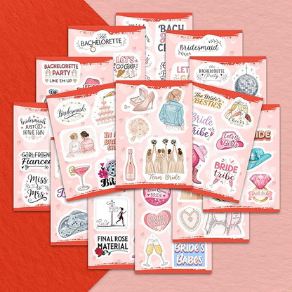 100Pcs Bachelorette Stickers for Scrapbooking, Bride Stickers for Water Bottle - Bachelorette Party Supplies - Gift for Women & Men