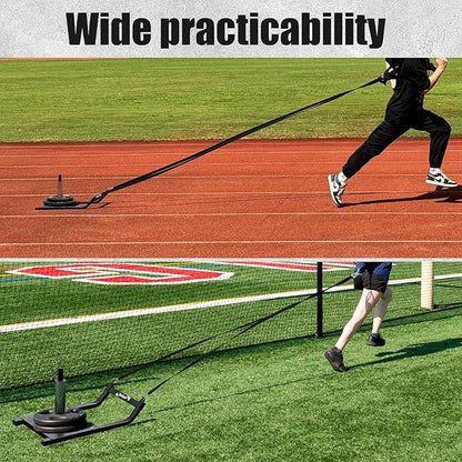 GanFindX Weight Sled, Workout Sled, Fitness Strength Training Sled for Athletic Exercise and Speed Improvement, Suitable for 1" and 2" Weight Plates