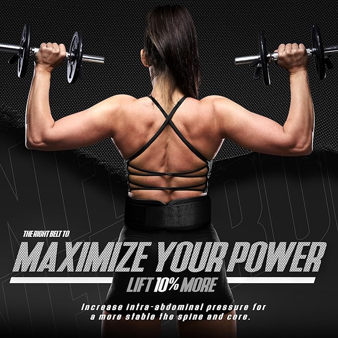 DXM SPORTS Self-Locking Weight Lifting Belt - Men Women Gym Fitness Strength Training, Bodybuilding Powerlifting Weightlifting Workout, Deadlift Squat, Pro Exercise Belt