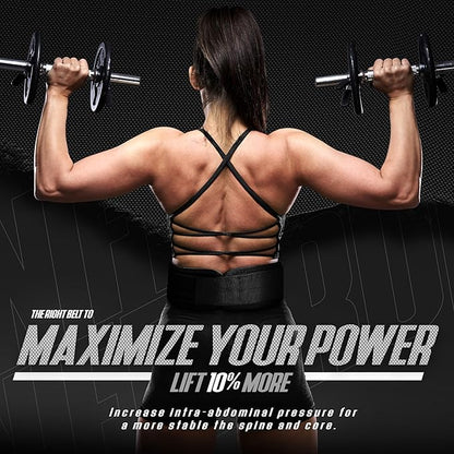 DXM SPORTS Self-Locking Weight Lifting Belt - Men Women Gym Fitness Strength Training, Bodybuilding Powerlifting Weightlifting Workout, Deadlift Squat, Pro Exercise Belt