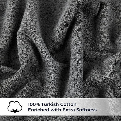NUKURA 12’’ x 40’’ 100% Cotton Sweat Towel for Gym, Extra Soft & Durable, Ideal for Running, Walking, Outdoor Workout, Grey Neck Towels, 450 GSM