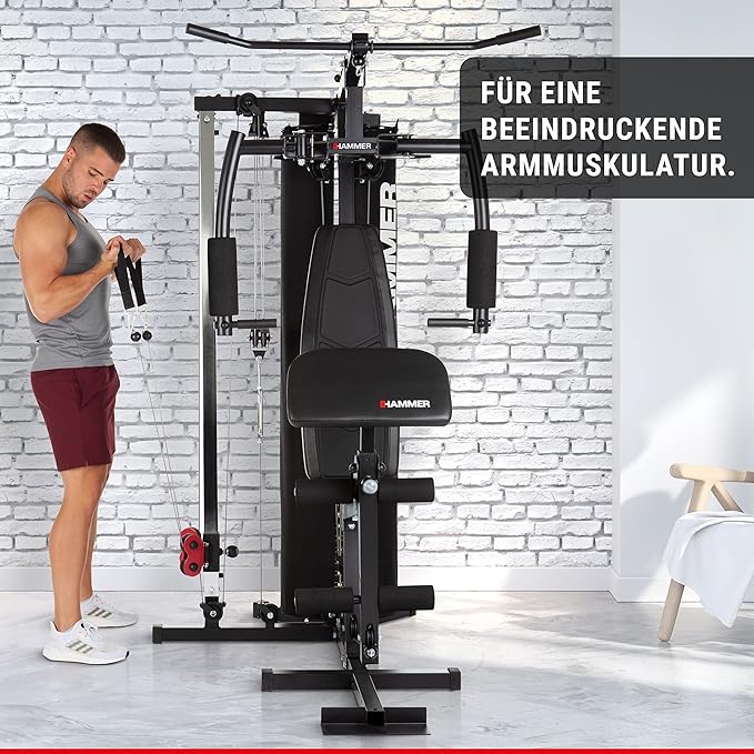 HAMMER Ferrum TX2 Training Station with Pulley System, Extensive Accessory Set for Abdomen, Back and Coo, Over 45 Exercise Options,
