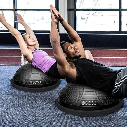 BOSU NexGen 25IN Home Fitness Exercise Gym Strength Flexibility Balance Trainer with Rubberized Non Skid Surface and Hand Air Pump