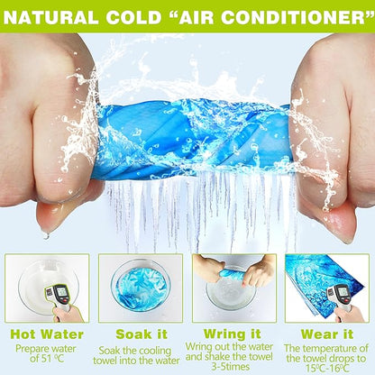 Zollen 4/6 Pack Cooling Towel(40"x12"), Ice Towel, Workout Towel, Soft Breathable Chilly Towel, Microfiber Towel for Yoga, Sport, Running, Gym, Camping, Fitness,Hike & More Activities