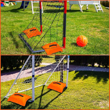 Sports Net Sandbags with PE Leak Proof Transparent Bags Weighted Anchors Bag Sport Sandbags for Stability Baseball Nets Hockey Golf Football Nets Soccer Goals and More(30 Pcs,Orange)
