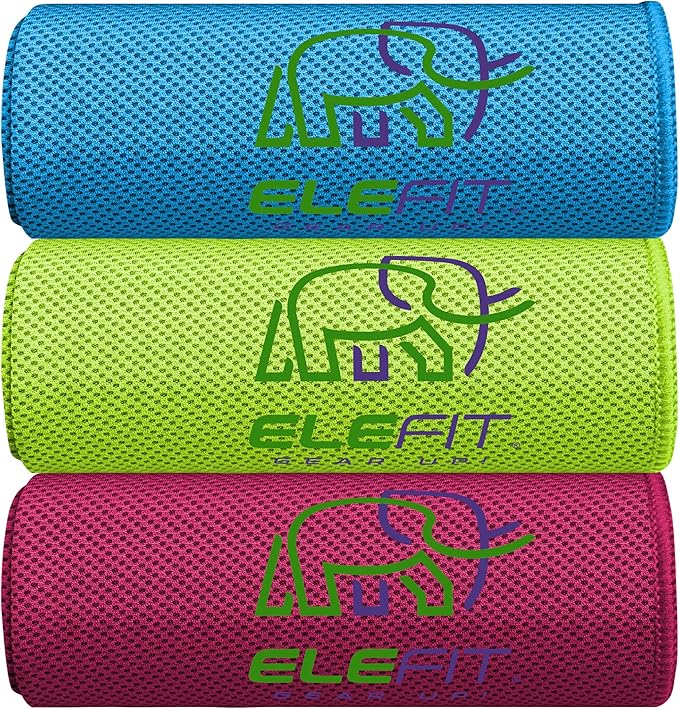 Quick-Drying Cooling Microfiber Gym Towels: Ideal for Comfortable Workout, Running, Yoga, Hiking, Trekking, Walking, Camping, and Family Outdoor Adventures - Lightweight, Portable, Sweat-Wicking