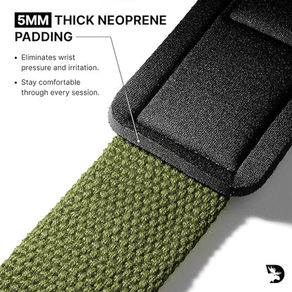 DMoose Fitness Lifting Straps 24" (Pair) - 5mm Padded Durable Wrist Straps for Weightlifting & Powerlifting - Cotton Lifting Strap with Silicone Grip for Men & Women - Deadlift Strap for Gym Workout