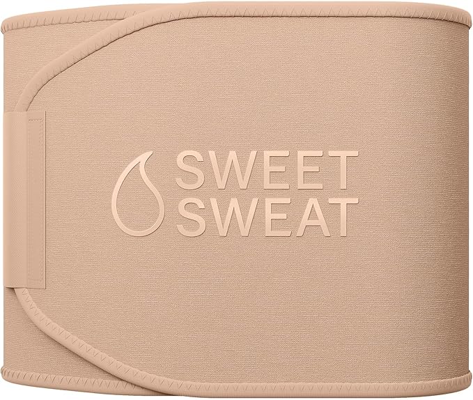 Sweet Sweat Waist Trimmer Toned Series - Premium Sweat Enhancing Fitness Belt for Women & Men - 5 Adjustable Sizes