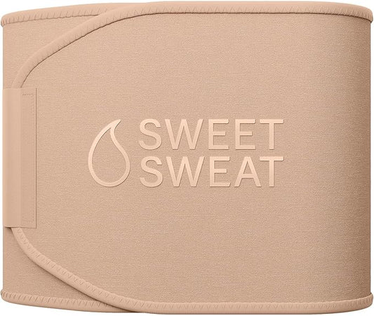 Sweet Sweat Waist Trimmer Toned Series - Premium Sweat Enhancing Fitness Belt for Women & Men - 5 Adjustable Sizes