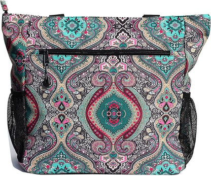 Original Floral Water Resistant Large Tote Bag Shoulder Bag for Gym Beach Travel Daily Bags Upgraded