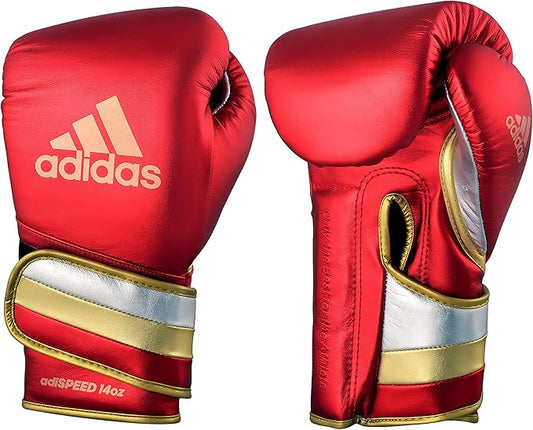 adidas Adi-Speed 501 Pro Kickboxing & Boxing Gloves for Men & Women – Leather Training Gloves for Heavy Bag, Sparring & Fitness
