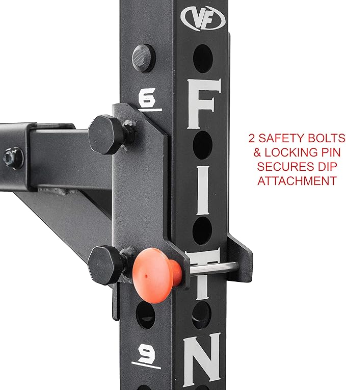 Valor Fitness Power Rack Dip Handle Attachments with Multiple Fits - Options Compatible with 2" & 2.5" Uprights and 3" Rigs with 1" Hole - Strength Training Accessory