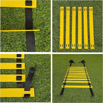 Agility Ladder Adjustable Agility Ladder, Flexibility Speed Training Ladder, Fitness Jumping Ladder Footwork Sport Equipment, with Carry Bag(Size:6M)