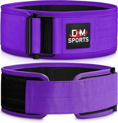DXM SPORTS Self-Locking Weight Lifting Belt - Men Women Gym Fitness Strength Training, Bodybuilding Powerlifting Weightlifting Workout, Deadlift Squat, Pro Exercise Belt