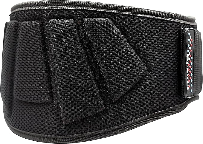 Grip Power Pads Weightlifting Gym Belt Powerlifting for Men & Women 6 Inch Back Support Best for Olympic Gym Lifting (Black, 40"- 45" Around Navel X-Large)