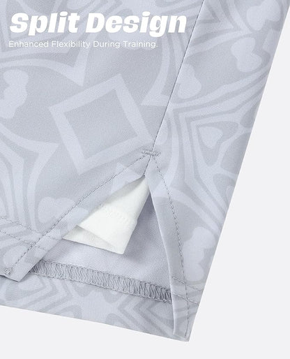 Men 2 in 1 Running Shorts with Compression Liner 5" 7" Quick Dry Workout Athletic Shorts with Pockets Towel Loop