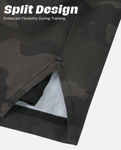 Men 2 in 1 Running Shorts with Compression Liner 5" 7" Quick Dry Workout Athletic Shorts with Pockets Towel Loop