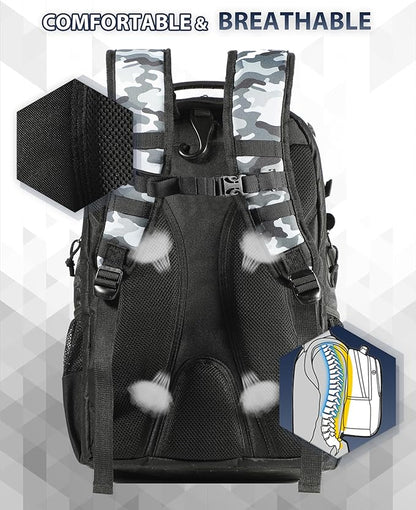 TRAILKICKER Basketball Bag Backpack with Ball Holder Multi-Sport Backpack for Soccer Volleyball Football Baseball Helmet