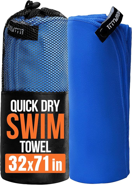 illusion Extra Large Microfibre Swimming Towel (71''L x 32''W)–Compact, Lightweight & Quick Dry Towel-Perfect for Travel, Gym, and Swim Towels Ideal for Post-Workout Showers & After Swimming