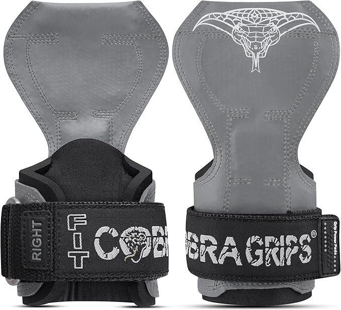 Cobra Grips PRO Weight Lifting Gloves Heavy Duty Straps Alternative with Power Lifting Hooks Padded Wrist Support for Deadlifts & Bodybuilding