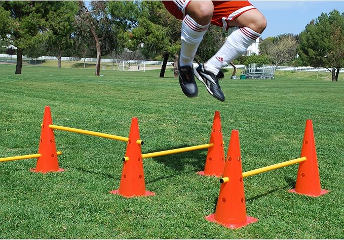AGORA Hurdle Cone Set - 8 Cones and 4 Poles