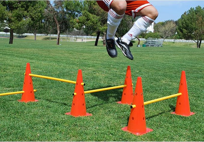 AGORA Hurdle Cone Set - 8 Cones and 4 Poles