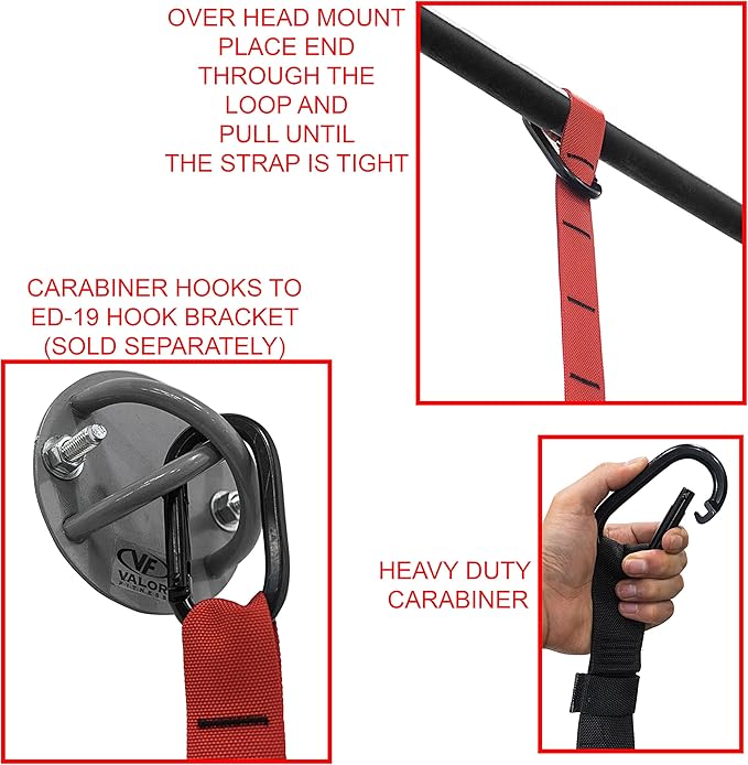 Valor Fitness Adjustable Suspension Training Straps – Portable Full-Body Workout Calisthenics EquipmentTrainer for Strength, Pilates, Home Gym, Rehab & Core Exercises with Storage Bag