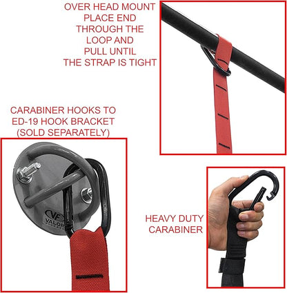 Valor Fitness Adjustable Suspension Training Straps – Portable Full-Body Workout Calisthenics EquipmentTrainer for Strength, Pilates, Home Gym, Rehab & Core Exercises with Storage Bag