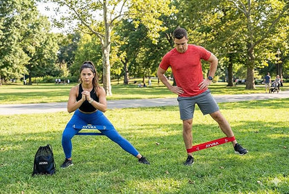Fabric Resistance Bands Set of 5 – Non‑Slip Booty Bands for Legs & Glutes – Includes Access to Exclusive Training HUB