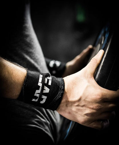Wrist Wraps for Powerlifting, Strength Training, Bodybuilding, Cross Training, Olympic Weightlifting, Yoga Support - One Size Fits All
