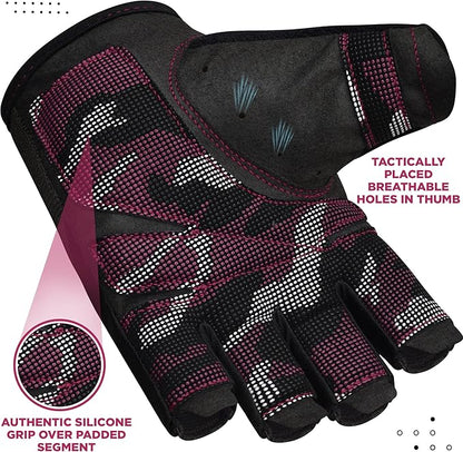 RDX Weight Lifting Gloves, Additional Stretchable Long Wrist Support, Full Palm Grip, Men Women Fitness HIIT Workout, Bodybuilding Powerlifting Strength Training Cycling Exercise Home Gym Equipment