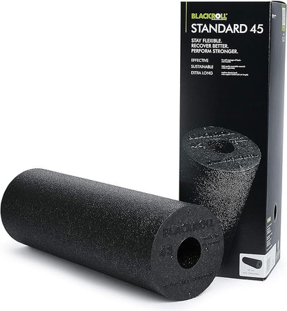 BLACKROLL - MED or MED 45 Foam Roller, Ideal for Myofascial Trigger Point Release and Back Massage, for Yoga, Exercise, Pilates, and Home Gym Workouts and Muscle Recovery, White/Green