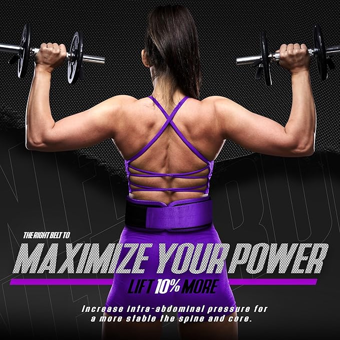 DXM SPORTS Self-Locking Weight Lifting Belt - Men Women Gym Fitness Strength Training, Bodybuilding Powerlifting Weightlifting Workout, Deadlift Squat, Pro Exercise Belt