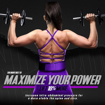 DXM SPORTS Self-Locking Weight Lifting Belt - Men Women Gym Fitness Strength Training, Bodybuilding Powerlifting Weightlifting Workout, Deadlift Squat, Pro Exercise Belt