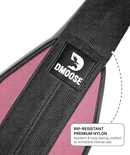 DMoose Fitness Hanging Ab Straps for Pull Up Bar & Core Strength Training - Soft Padded Exercise Straps for Ab Swing & Leg Raises, Hang Bar Strap with 2 Steel Carabiners - Abs Equipment for Home & Gym