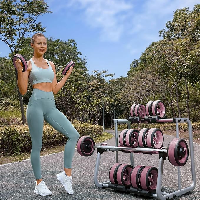 Dumbbell Weight Plates –Dual Purpose Ergonomic Fitness Equipment, Multifunctional Design for Strength Training, Full Body Workouts and Home Gym