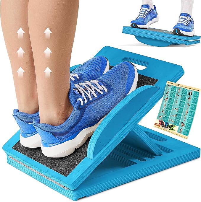 Slant Boards for Exercise – Slant Board with 6 Incline Angles – Transforms Into a Balance Board – Premium Calf Stretcher and Wobble Board for Effective Calf Stretching and Squats