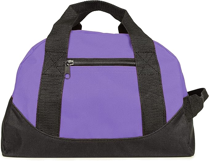 12" Duffel Bag Small Mini Travel Size Sports Gym Bag (Duffle Bag) (Purple)