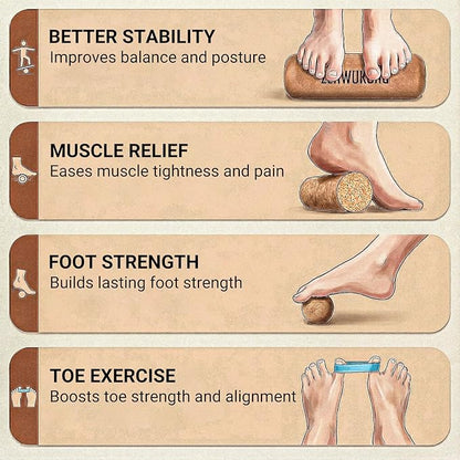 Cork Balance Board - Premium Cork Stability Balance Trainer | Foot & Ankle Strengthener to Improve Mobility, Prevent Falls | Home Gym Fitness Equipment | Mobility Trainer for Adults