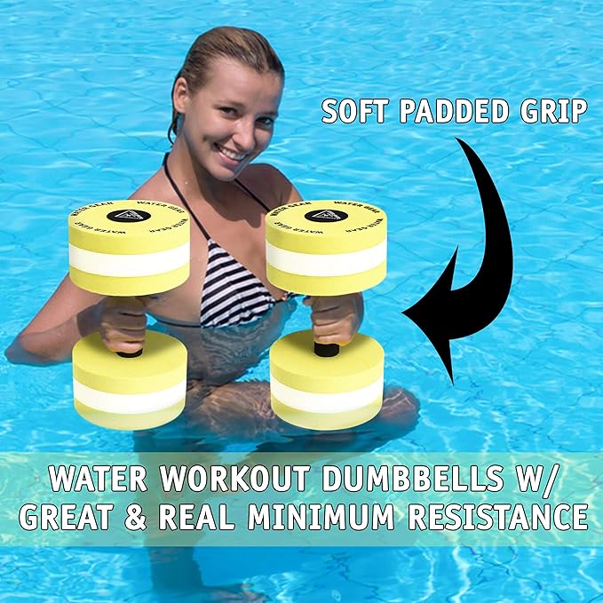 Water Gear Hydro Buoys Minimum - Water Fitness and Pool Exercise - Great for Upper Body and Minimum Stress Training - Workout Your Back Arms and Chest