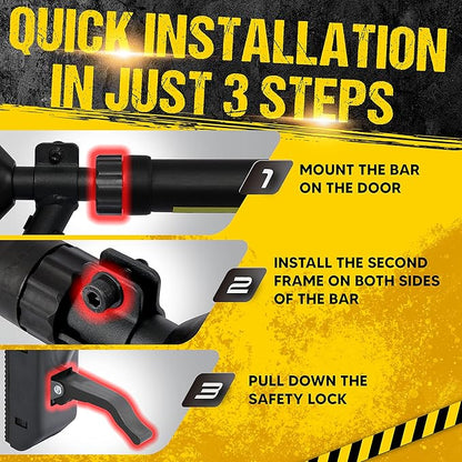 Pull Up Bar/Chin up bar Upper Body Workout Bar | Super load-bearing, Dual Security Locking Fitness Strength Training Equipment