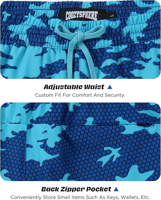Men 2 in 1 Running Shorts with Compression Liner 5" 7" Quick Dry Workout Athletic Shorts with Pockets Towel Loop