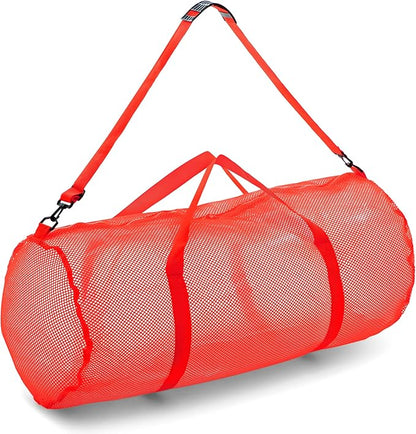 Champion Sports Mesh Duffle Bag – Oversized Breathable Gear Bag with Zipper & Shoulder Strap for Sports, Gym & Travel