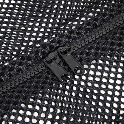 Champion Sports Mesh Duffle Bag – Oversized Breathable Gear Bag with Zipper & Shoulder Strap for Sports, Gym & Travel