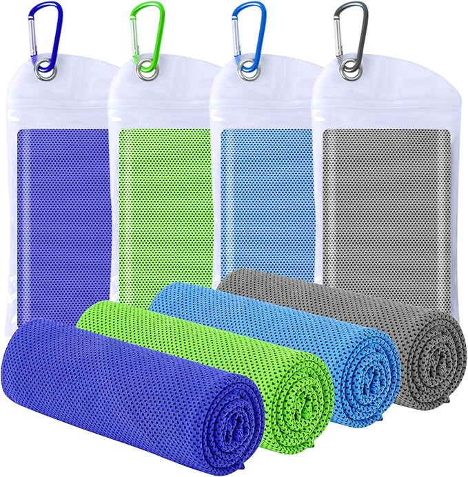 Cooling Towels for Neck and Face - Soft Breathable Chilly Towel, Sweat Wraps, Cool Rags Quick Dry Towel for Hot Weather, Workout, Sports, Yoga, Gym, Hiking, Running, Trips, Golf