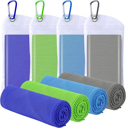 Cooling Towels for Neck and Face - Soft Breathable Chilly Towel, Sweat Wraps, Cool Rags Quick Dry Towel for Hot Weather, Workout, Sports, Yoga, Gym, Hiking, Running, Trips, Golf