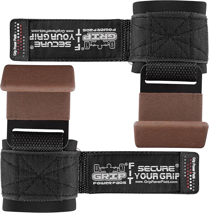 Weight Lifting Rod Hooks Heavy Duty Wrist Wraps Power Weight Lifting Training Gym Grips Straps Set of 2