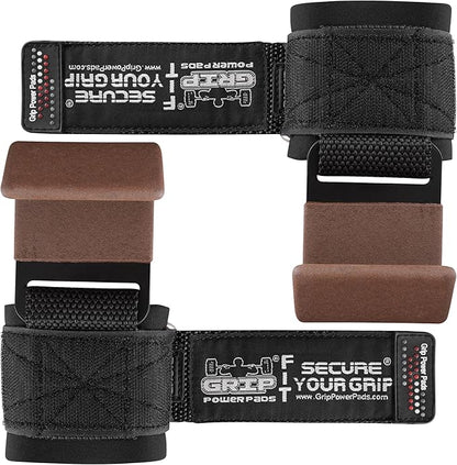 Weight Lifting Rod Hooks Heavy Duty Wrist Wraps Power Weight Lifting Training Gym Grips Straps Set of 2