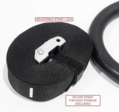 Valor Fitness Wood and Plastic Gymnastics Exercise Rings with Adjustable Straps – Promotes Muscular Physique and Improves Performance in Cross Training and Strength Training